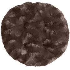 Fuzzy Chocolate Brown Papasan Stool Cushion