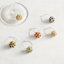 Jeweled Wine Charm Set of 6