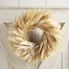 Preserved Wheat & Cornhusk 22" Wreath
