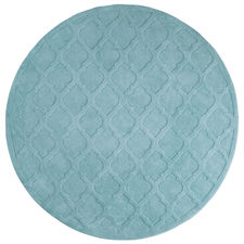 Moorish Tile Aqua Round Rug
