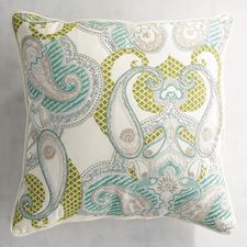 Embroidered Paisley Maui Pillow