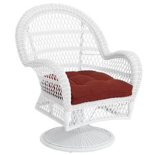 Santa Barbara White Swivel Rocking Chair