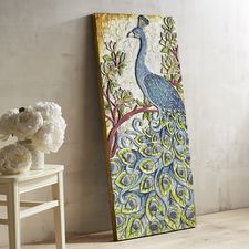 Carved Peacock Wall Decor