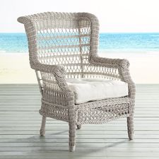 Sunset Pier Parchment Armchair