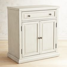 Amelia Mist Gray and Rain White Buffet Table