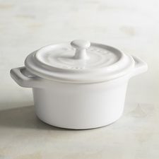 White Mini Stoneware Baking Dish