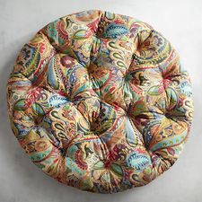 Papasan Cushion in Vibrant Paisley