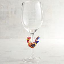 Rooster Wine Glass