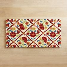 Cloud Step® Floral Vine Red Memory Foam Rug