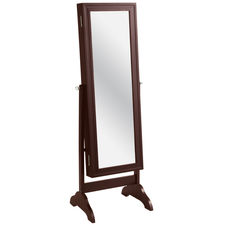 Triana Espresso Floor Mirror Armoire