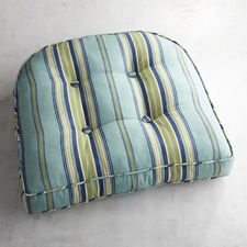 Large Contour Chair Cushion in Sullivan Stripe
