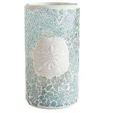 Mosaic Sand Dollar 3X6 LED Pillar Candle