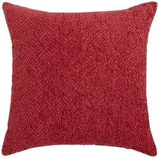 Herringbone Chenille Deep Red Pillow