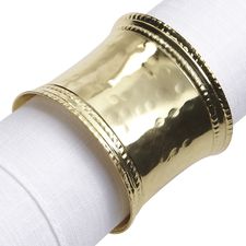 Gold Hammered Napkin Ring
