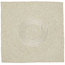 Ivory Beaded Square Placemat