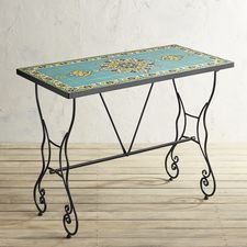 Emilio Blue Mosaic Counter Table