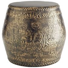Avan Round Bronze Garden Stool
