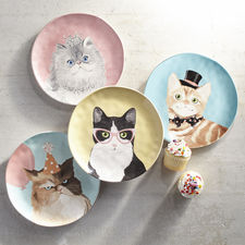 Party Cats Salad Plate Set of 4