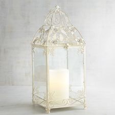 Dove Jeweled Small Metal Lantern