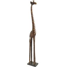 Wooden Giraffe with Metallic Spots