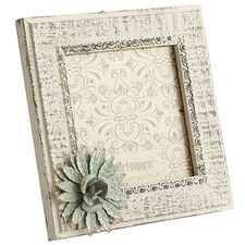 Leila Blue Flower 4x4 Photo Frame