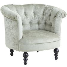 Colette Silver Sage Crushed Velvet Armchair