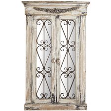 Merville Antiqued White Window Mirror