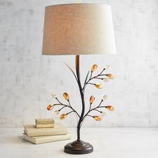Crystal Leaf Table Lamp