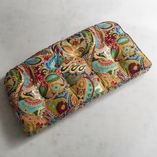 Large Contour Settee Cushion in Vibrant Paisley