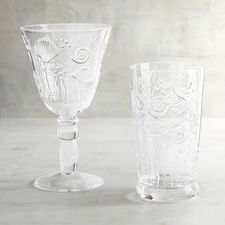 Oceans Embossed Acrylic Stemware