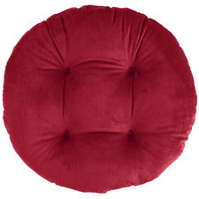 Plush Red Papasan Stool Cushion