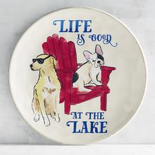 Life is Good at the Lake Melamine Salad Plate