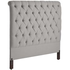 Audrey II Upholstered Pewter Headboard