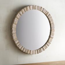 Driftwood 34" Round Mirror