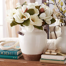 Short Farmhouse Terracotta Urn Vase