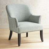 Livia Mist Blue Tweed Armchair