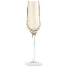 Golden Luster Crackle Champagne Flute