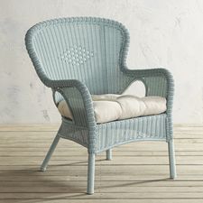 Coco Cove Distressed Light Blue Armchair 
