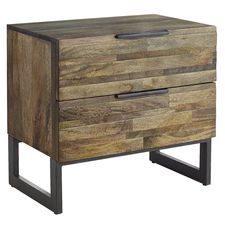 Pierce Natural Gray Wash Bedside Chest