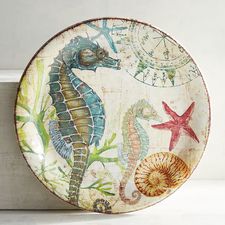 Spikey the Seahorse Melamine Salad Plate