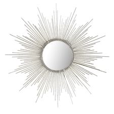 Petite Silver Burst Round Mirror