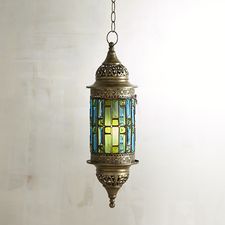 Caravan Blue & Green Gems Hanging Lantern