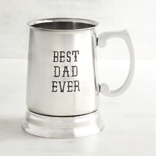 Best Dad Ever Silver Beer Stein