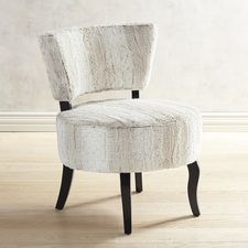 Sabine Faux Snow Leopard Chair