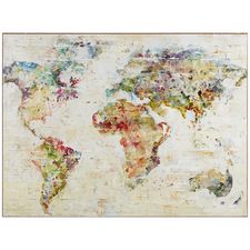 World Map Wall Decor