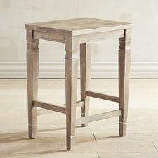 Bradding Natural Stonewash Backless Counter Stool