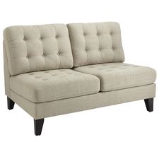 Nyle Stone Gray Armless Loveseat