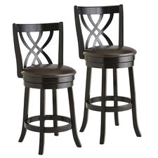 Holbrook Rubbed Black Swivel Counter & Bar Stool