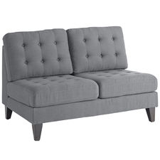 Nyle Graphite Armless Loveseat