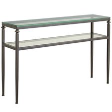 Lincoln Glass Top Large Console Table